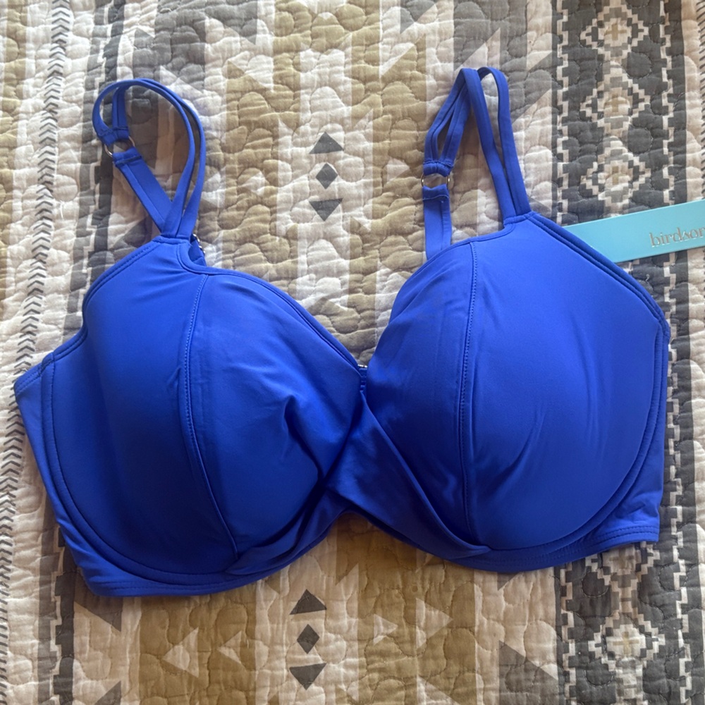 Underwire Blue Bikini Top - Women's Swim